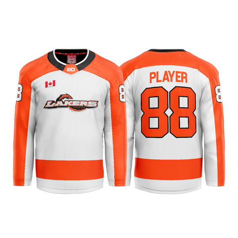 Okanagan Lakers Custom Player White Jersey